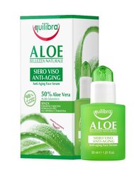 Vananemisvastane näoseerum koos aloe vera ja hüaluroonhappega Equilibra Aloe Bellezza Naturale 30 ml цена и информация | Сыворотки для лица, масла | hansapost.ee