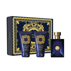 Komplekt Versace Pour Homme Dylan Blue EDT meestele: Tualettvesi 50 ml + habemeajamisjärgne palsam 50 ml + dušigeel 50 ml hind ja info | Parfüümid meestele | hansapost.ee