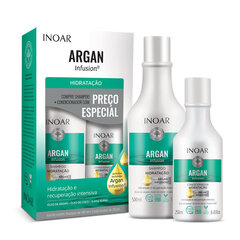 Juuste niisutav komplekt INOAR Argan Infusion Hydrating Duo Kit: šampoon 500 ml + palsam 250 ml hind ja info | Šampoonid | hansapost.ee