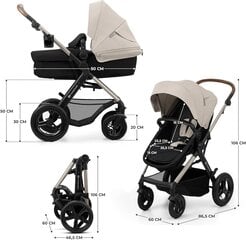 Спортивная коляска Kinderkraft Moov 2 Air 3in1, Light Grey цена и информация | Коляски | hansapost.ee