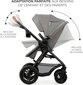 Sportlik vanker Kinderkraft Moov 2 Air 3in1, Light Grey цена и информация | Vankrid, jalutuskärud | hansapost.ee