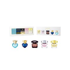 Набор Versace Mini Set Fragrances для женщин: туалетная вода Crystal Noir EDT, 5 мл + туалетная вода Dylan Turquoise EDT, 5 мл + туалетная вода Yellow Diamond EDT, 5 мл + туалетная вода Bright Crystal EDT, 5 мл + ароматизированная вода Dylan Blue ED цена и информация | Женские духи | hansapost.ee