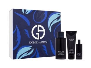 Kosmeetikakomplekt Giorgio Armani Men's Armani Code meestele: Tualettvesi EDT, 125 ml + Tualettvesi EDT, 15 ml + dušigeel, 75 ml price and information | Parfüümid meestele | hansapost.ee