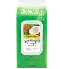 Салфетки Tropiclean Hypoallergenic Wipes, 100 шт. цена и информация | Косметические средства для животных | hansapost.ee