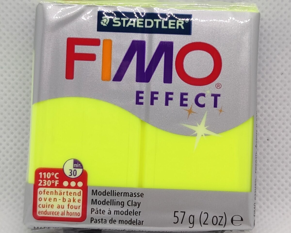 Modelleerimismass Fimo Effect 56g, kollane цена и информация | Kunstitarbed, voolimise tarvikud | hansapost.ee