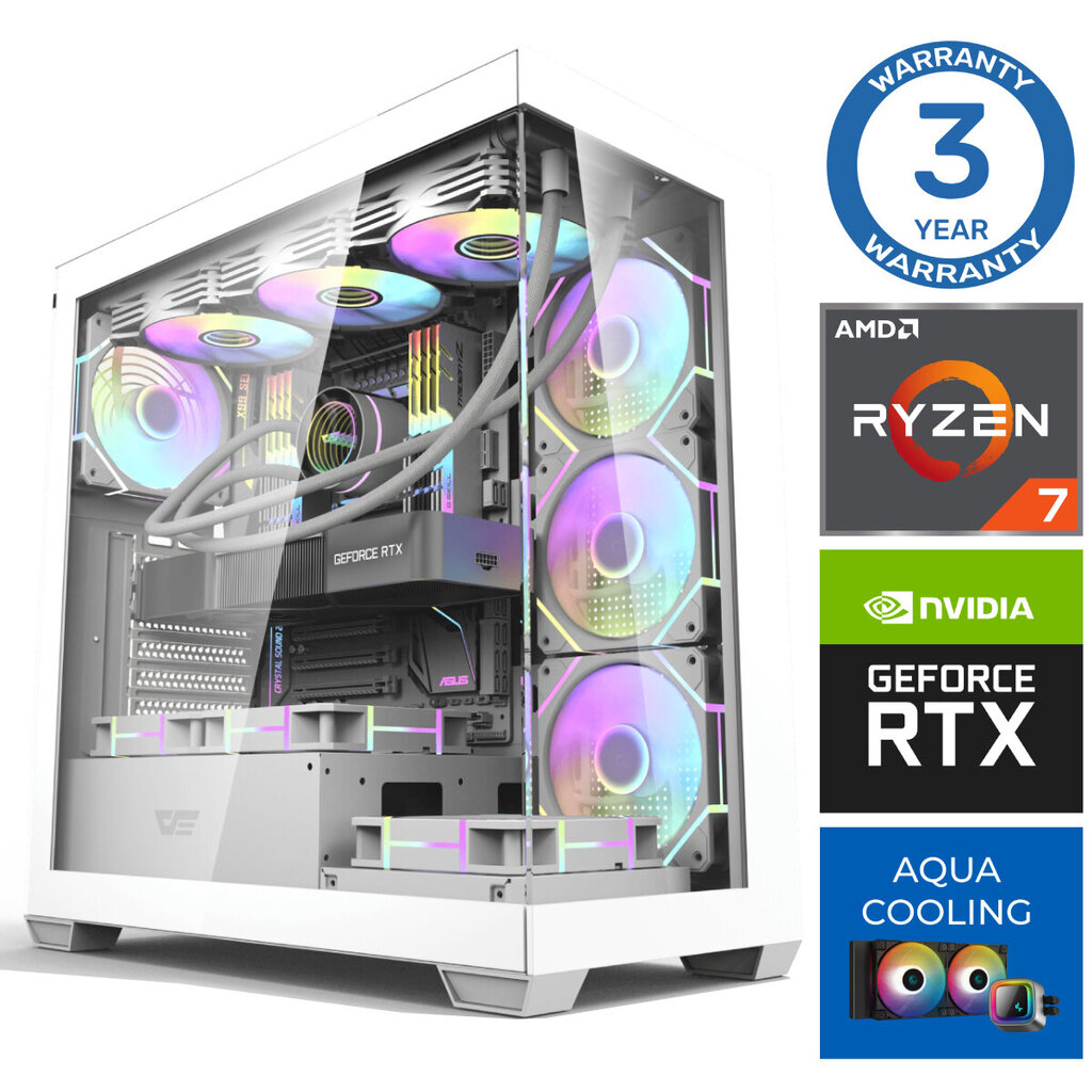 Intop Aqua Ryzen 7 7700X 32GB DDR5 1TB SSD M.2 NVME RTX4070 SUPER 12GB no-OS цена и информация | Lauaarvutid | hansapost.ee