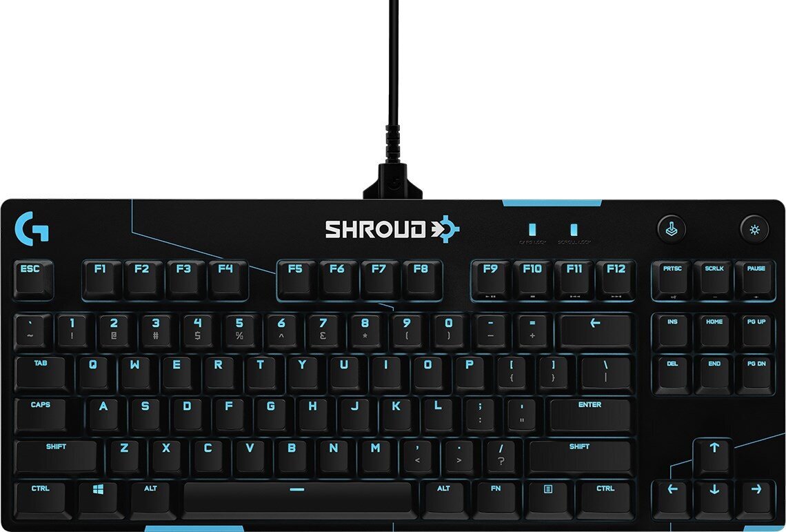 Logitech G Pro X Shroud Edition, GX Red, US hind ja info | Klaviatuurid | hansapost.ee