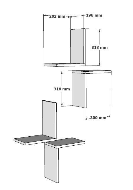 Kahjustatud pakendiga toode. 4-riiuli komplekt Kalune Design Face, valge цена и информация | Mööbel defektiga pakendis | hansapost.ee