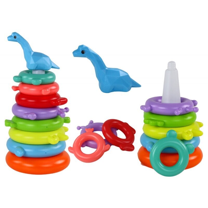 Püramiidpusle Dinosaur Lean Toys, 8 tk hind ja info | Beebide mänguasjad | hansapost.ee