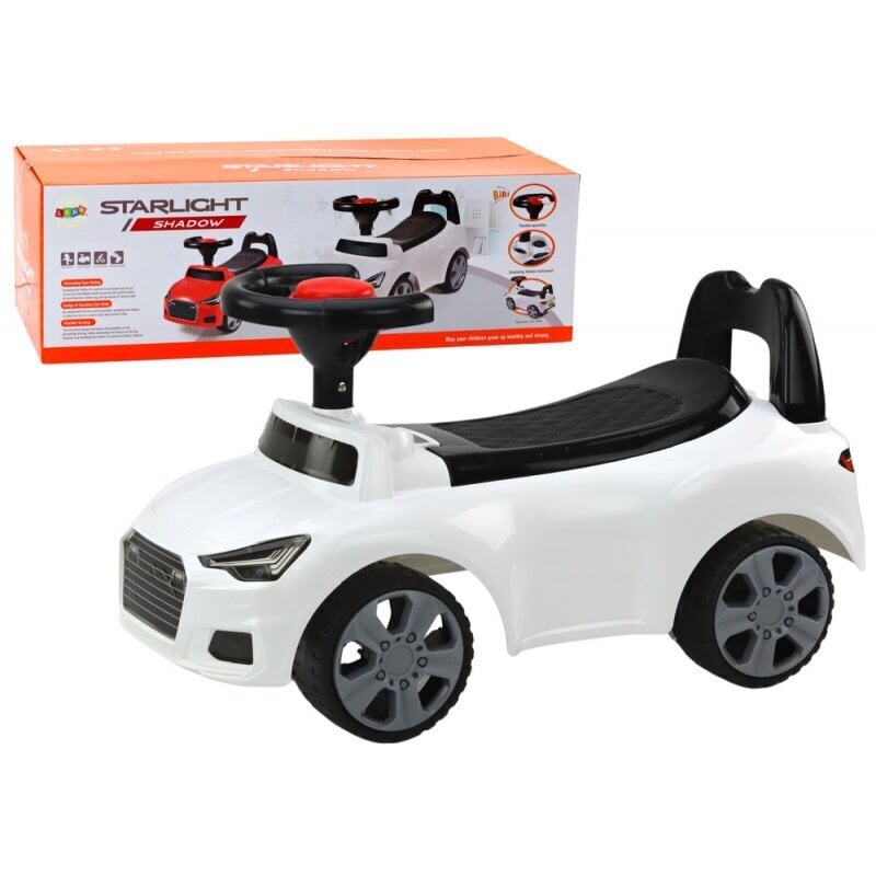 Tõukeauto QX-3396 Lean Toys, valge цена и информация | Beebide mänguasjad | hansapost.ee