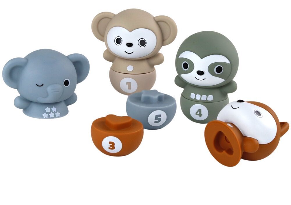 Bowlingu mänguasjade komplekt Animals Lean Toys, 7 tk hind ja info | Beebide mänguasjad | hansapost.ee