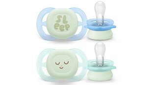 Lutipudel Philips Avent Ultra Start Night Pacifier Disc SCF075/08, 0-2 kuud, 2 tk hind ja info | Lutid | hansapost.ee