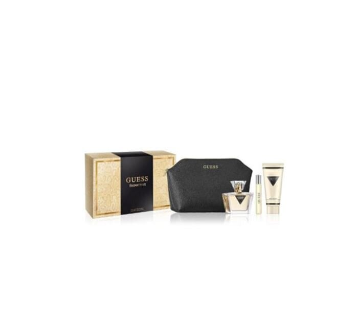 Kosmeetikakomplekt Guess Seductive Noir naistele: tualettvesi EDT, 75 ml + tualettvesi EDT, 15 ml + kehapiim, 100 ml + kosmeetikakott цена и информация | Kehakreemid, kehaõlid ja losjoonid | hansapost.ee