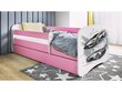 Lastevoodi ilma madratsita/sahtliga Kocot Kids BabyDreams Pink sports car, roosa/valge hind ja info | Lastevoodid | hansapost.ee