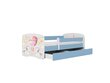 Lastevoodi ilma madratsita/sahtlita Kocot Kids BabyDreams Blue balloon, sinine/valge hind ja info | Lastevoodid | hansapost.ee