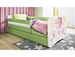 Lastevoodi ilma madratsita/sahtlita Kocot Kids BabyDreams Green balloon, roheline/valge hind ja info | Lastevoodid | hansapost.ee