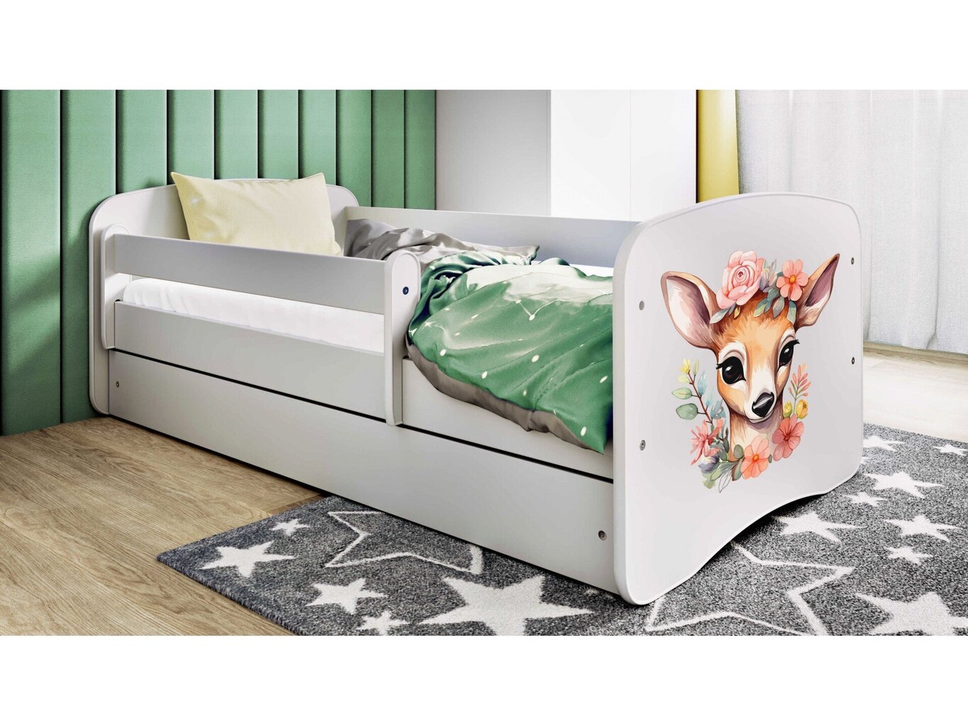 Lastevoodi ilma madratsita/sahtlita Kocot Kids BabyDreams White bambi, valge hind ja info | Lastevoodid | hansapost.ee