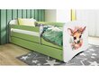 Lastevoodi ilma madratsita/sahtlita Kocot Kids BabyDreams Green bambi, roheline hind ja info | Lastevoodid | hansapost.ee