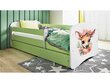 Lastevoodi ilma madratsita/sahtliga Kocot Kids BabyDreams Green bambi, roheline цена и информация | Lastevoodid | hansapost.ee