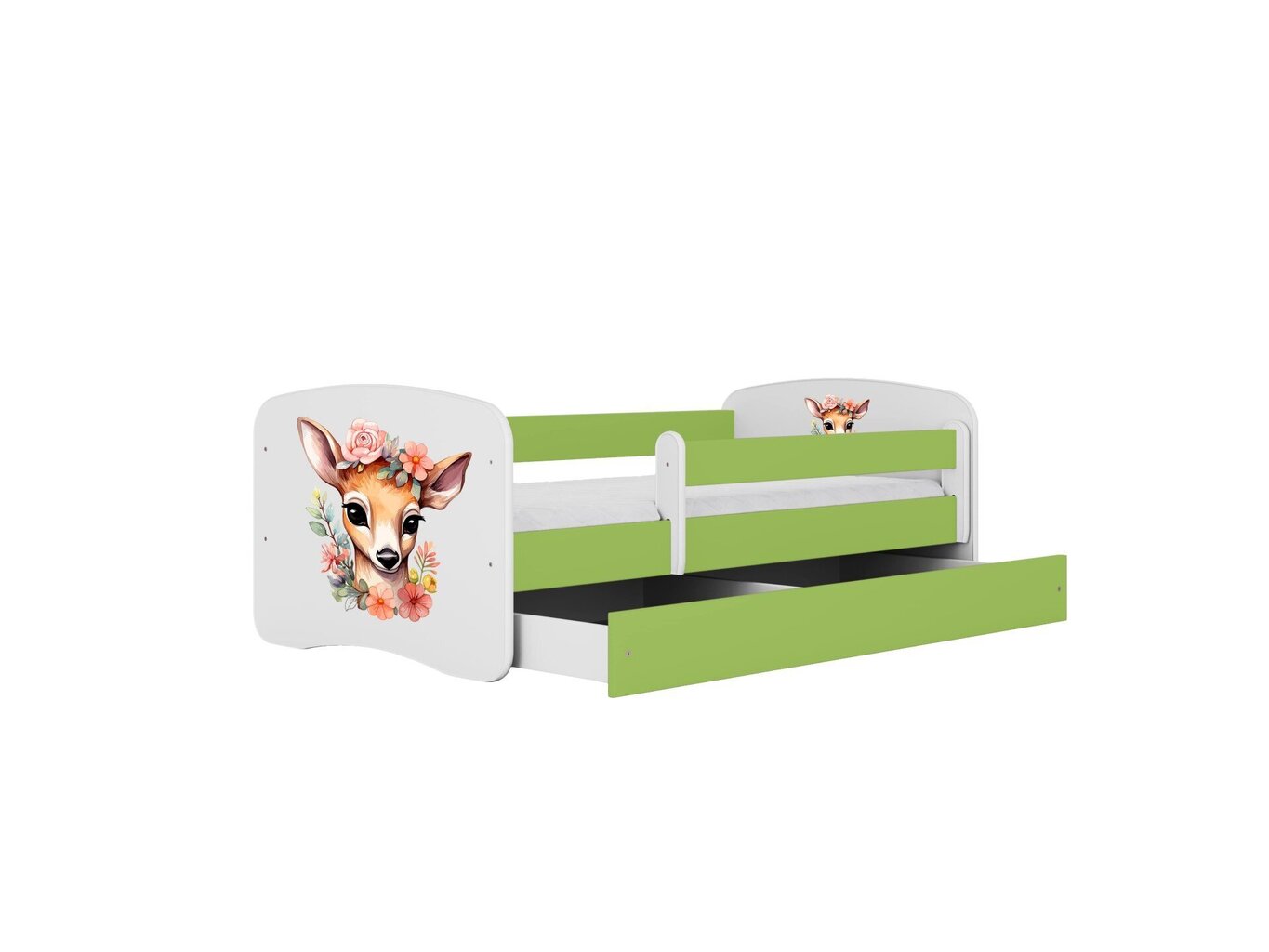 Lastevoodi ilma madratsita/sahtlita Kocot Kids BabyDreams Green bambi, roheline hind ja info | Lastevoodid | hansapost.ee