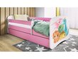 Lastevoodi ilma madratsita/sahtlita Kocot Kids BabyDreams Pink tiny dinos, roosa hind ja info | Lastevoodid | hansapost.ee