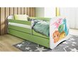 Lastevoodi ilma madratsita/sahtliga Kocot Kids BabyDreams Green tiny dinos, roheline hind ja info | Lastevoodid | hansapost.ee