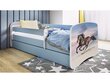 Lastevoodi ilma madratsita/sahtliga Kocot Kids BabyDreams Blue galloping horse, sinine цена и информация | Lastevoodid | hansapost.ee