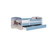 Lastevoodi ilma madratsita/sahtlita Kocot Kids BabyDreams Blue galloping horse, sinine hind ja info | Lastevoodid | hansapost.ee