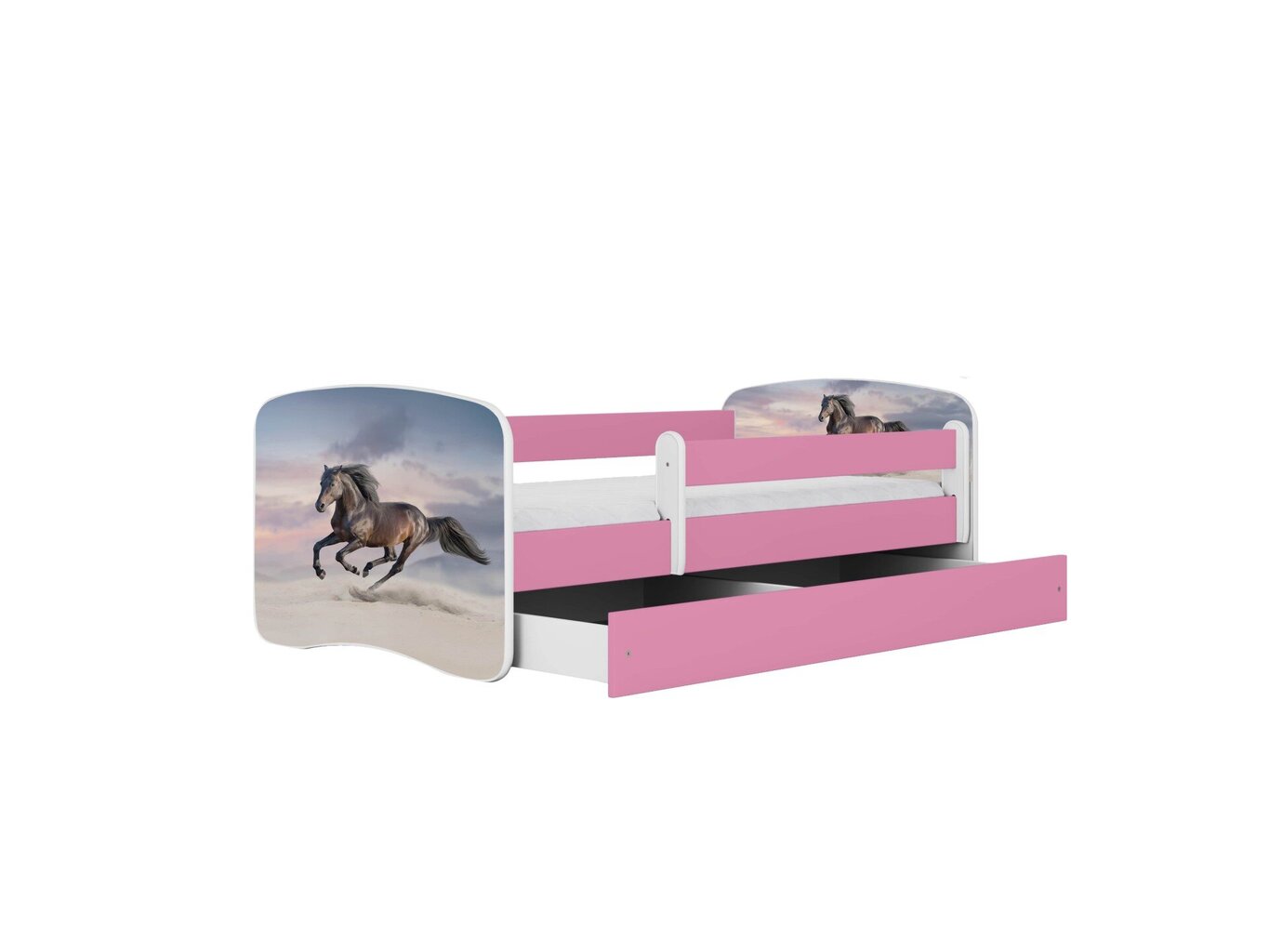 Lastevoodi ilma madratsita/sahtliga Kocot Kids BabyDreams Pink galloping horse, roosa цена и информация | Lastevoodid | hansapost.ee