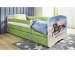 Lastevoodi ilma madratsita/sahtliga Kocot Kids BabyDreams Green galloping horse, roheline цена и информация | Lastevoodid | hansapost.ee