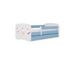 Lastevoodi ilma madratsita/sahtlita Kocot Kids BabyDreams Blue bunnies with butterflies, sinine цена и информация | Lastevoodid | hansapost.ee