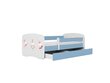 Lastevoodi ilma madratsita/sahtlita Kocot Kids BabyDreams Blue bunnies with butterflies, sinine цена и информация | Lastevoodid | hansapost.ee