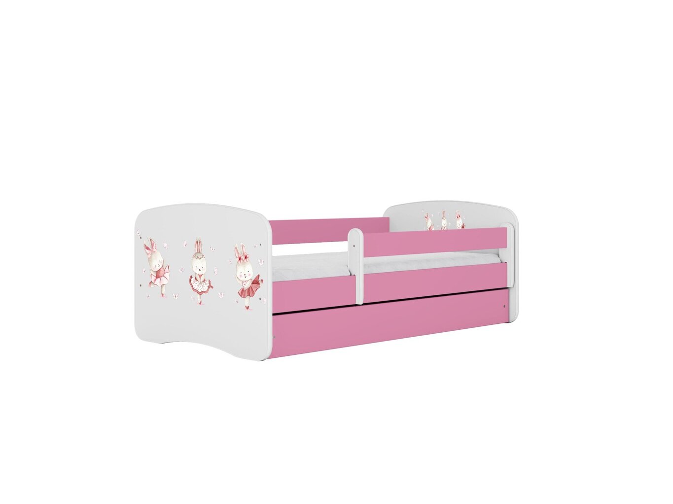 Lastevoodi ilma madratsita/sahtliga Kocot Kids BabyDreams Pink bunnies with butterflies, roosa hind ja info | Lastevoodid | hansapost.ee