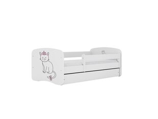 Lastevoodi ilma madratsita/sahtlita Kocot Kids BabyDreams White cat, valge hind ja info | Lastevoodid | hansapost.ee