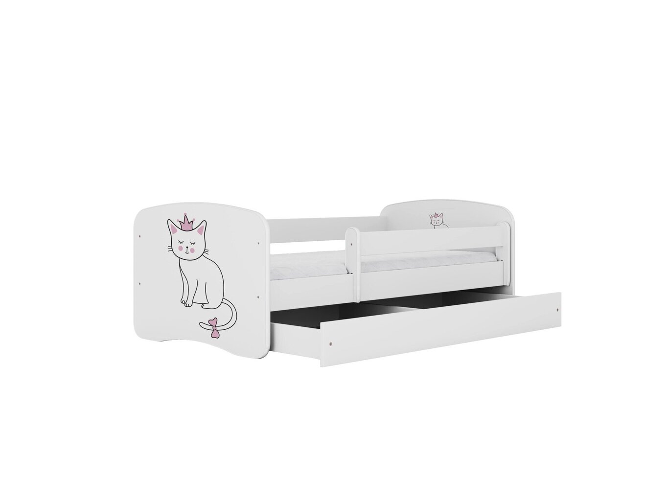 Lastevoodi ilma madratsita/sahtlita Kocot Kids BabyDreams White cat, valge hind ja info | Lastevoodid | hansapost.ee