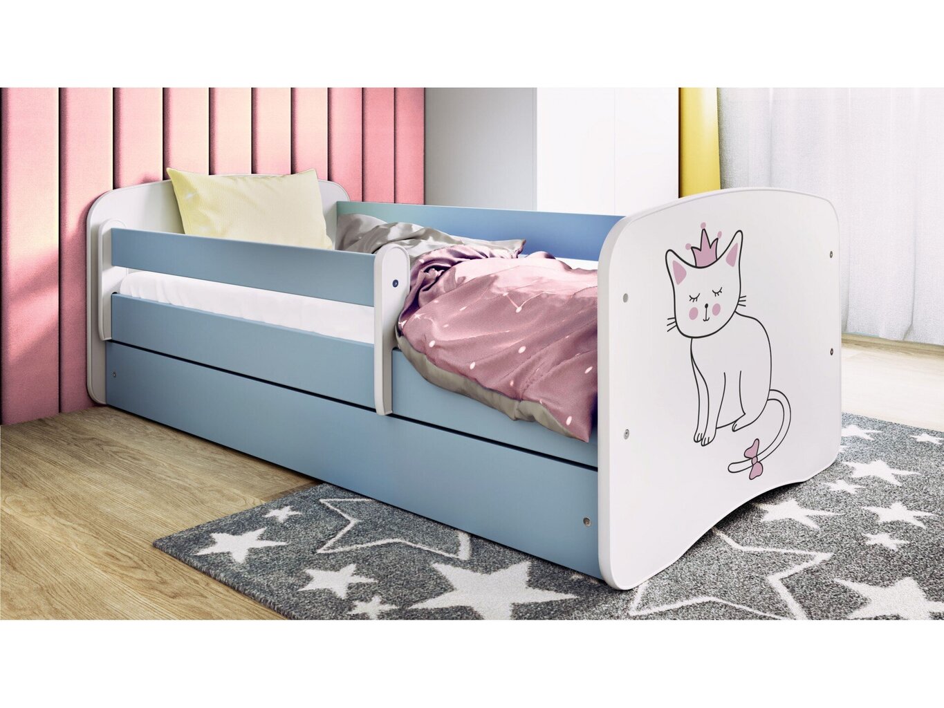 Lastevoodi ilma madratsita/sahtlita Kocot Kids BabyDreams Blue cat, sinine hind ja info | Lastevoodid | hansapost.ee