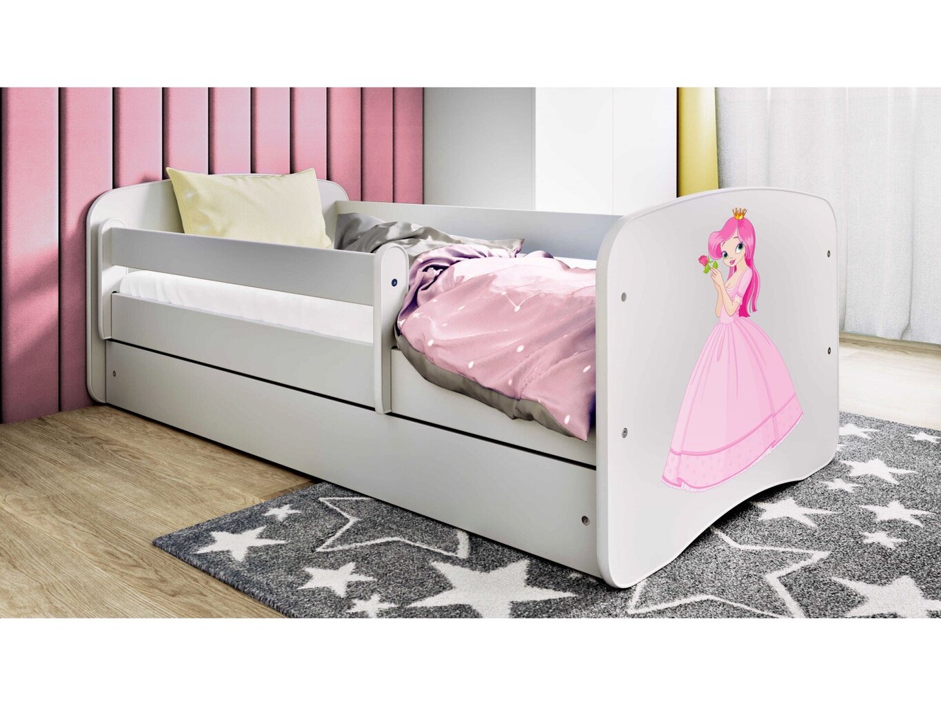 Lastevoodi ilma madratsita/sahtlita Kocot Kids BabyDreams White princess, valge hind ja info | Lastevoodid | hansapost.ee