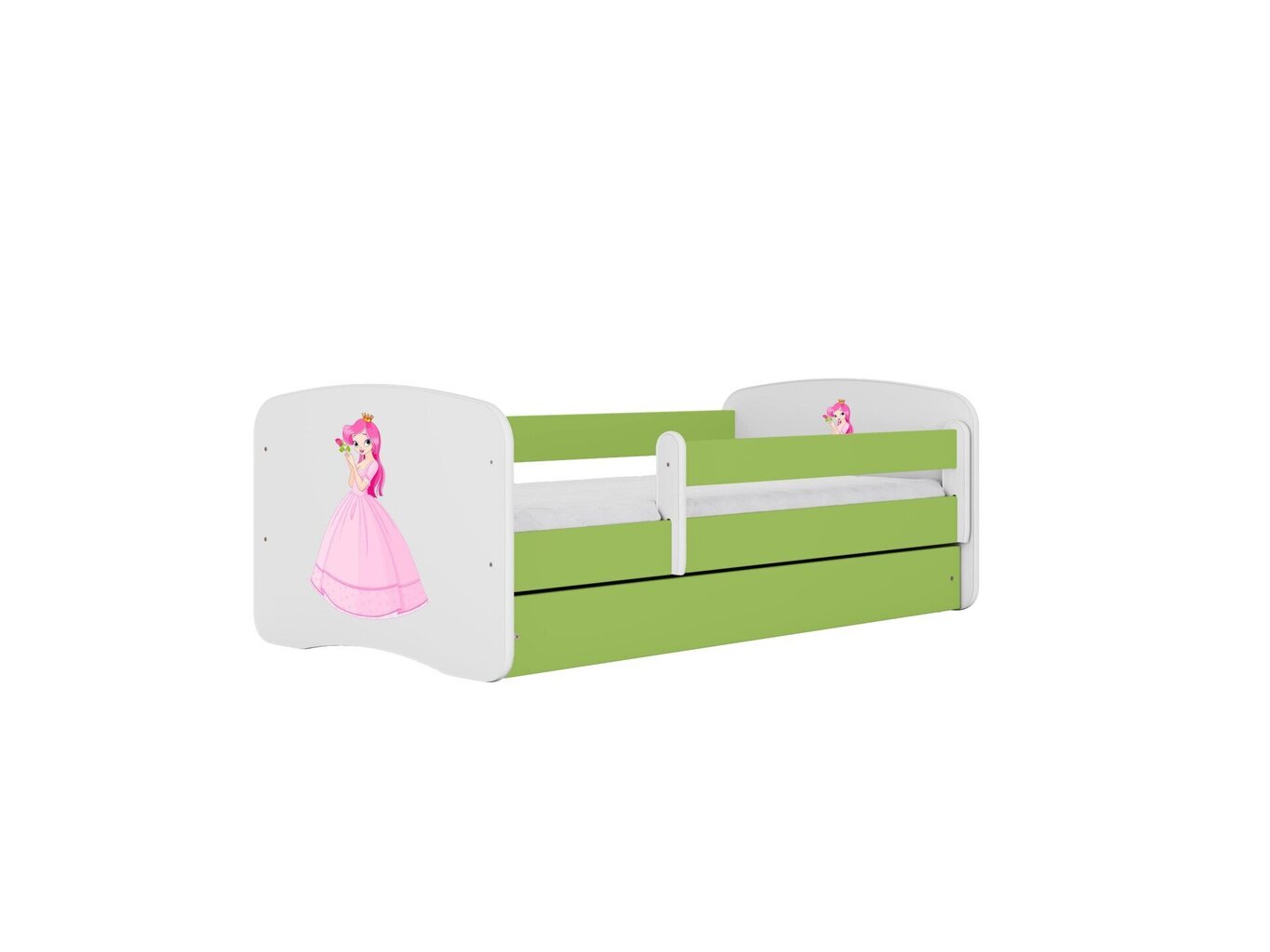 Lastevoodi ilma madratsita/sahtlita Kocot Kids BabyDreams Green princess, roheline hind ja info | Lastevoodid | hansapost.ee