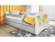 Lastevoodi ilma madratsita/sahtlita Kocot Kids BabyDreams White map, valge hind ja info | Lastevoodid | hansapost.ee