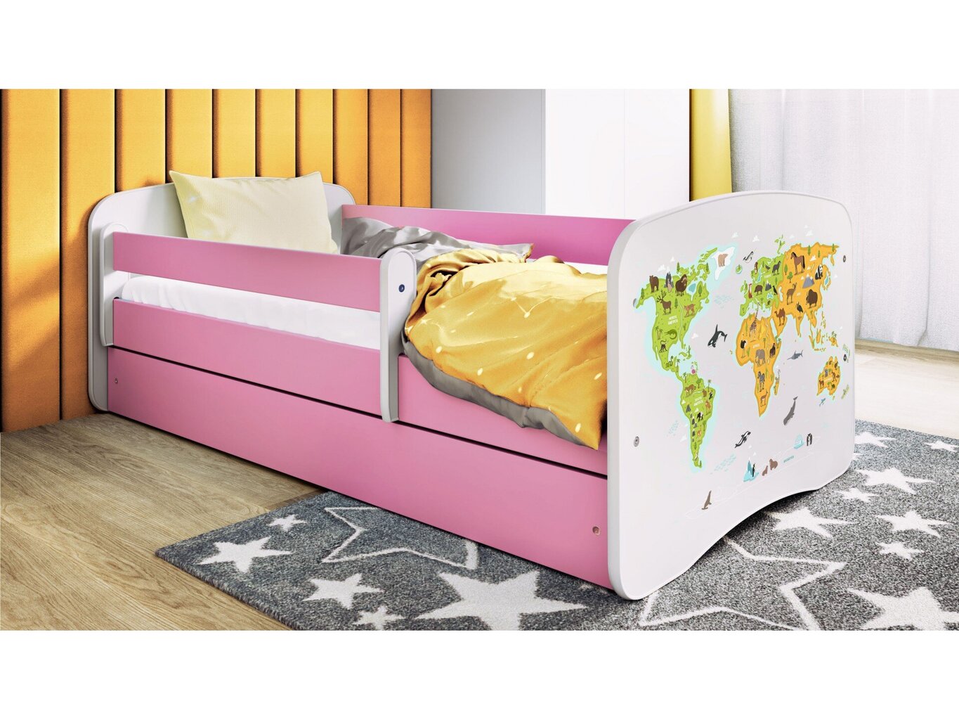 Lastevoodi ilma madratsita/sahtliga Kocot Kids BabyDreams Pink map, roosa hind ja info | Lastevoodid | hansapost.ee