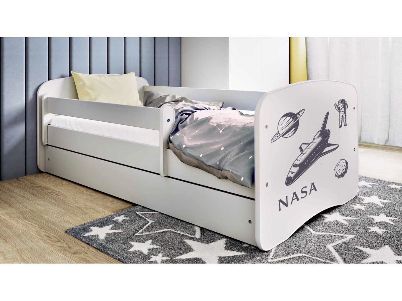 Lastevoodi ilma madratsita/sahtlita Kocot Kids BabyDreams White nasa, valge hind ja info | Lastevoodid | hansapost.ee