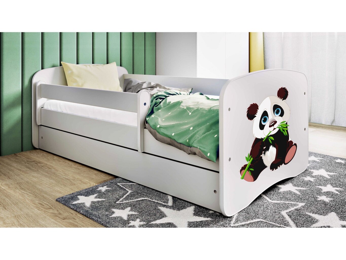 Lastevoodi ilma madratsita/sahtlita Kocot Kids BabyDreams White panda 2, valge цена и информация | Lastevoodid | hansapost.ee