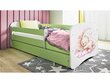 Lastevoodi ilma madratsita/sahtliga Kocot Kids BabyDreams Green dream, roheline hind ja info | Lastevoodid | hansapost.ee