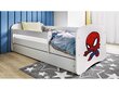 Lastevoodi ilma madratsita/sahtlita Kocot Kids BabyDreams White spiderman, valge/punane hind ja info | Lastevoodid | hansapost.ee