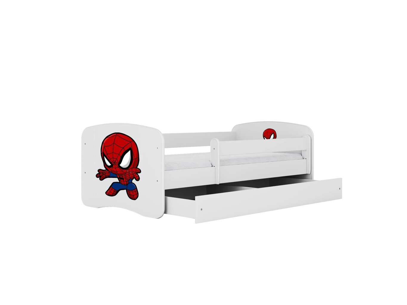 Lastevoodi ilma madratsita/sahtlita Kocot Kids BabyDreams White spiderman, valge/punane цена и информация | Lastevoodid | hansapost.ee