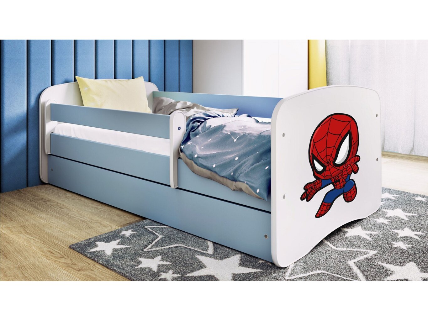 Lastevoodi ilma madratsita/sahtliga Kocot Kids BabyDreams Blue spiderman, sinine hind ja info | Lastevoodid | hansapost.ee