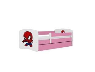 Детская кровать без матраса, с ящиком Kocot Kids BabyDreams Pink spiderman, розовая цена и информация | Детские кровати | hansapost.ee