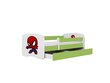 Lastevoodi ilma madratsita/sahtlita Kocot Kids BabyDreams Green spiderman, roheline hind ja info | Lastevoodid | hansapost.ee