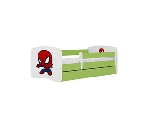 Детская кровать без матраса, с ящиком Kocot Kids BabyDreams Green spiderman, зеленая цена и информация | Детские кровати | hansapost.ee