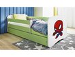 Lastevoodi ilma madratsita/sahtlita Kocot Kids BabyDreams Green spiderman, roheline цена и информация | Lastevoodid | hansapost.ee